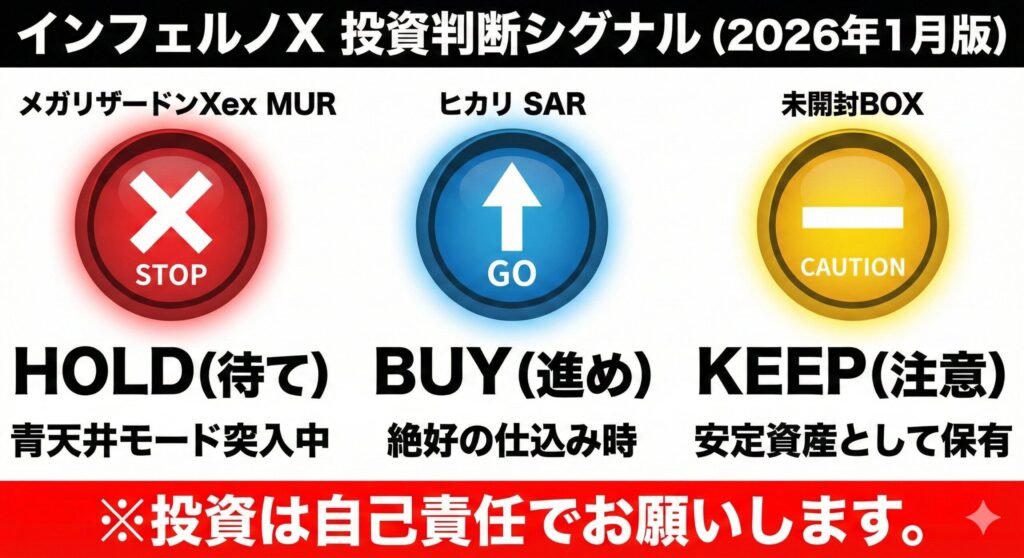 インフェルノXの当たりカードランキングTOP10！買取価格表と相場予想&ヒカリSARは今買うべき？